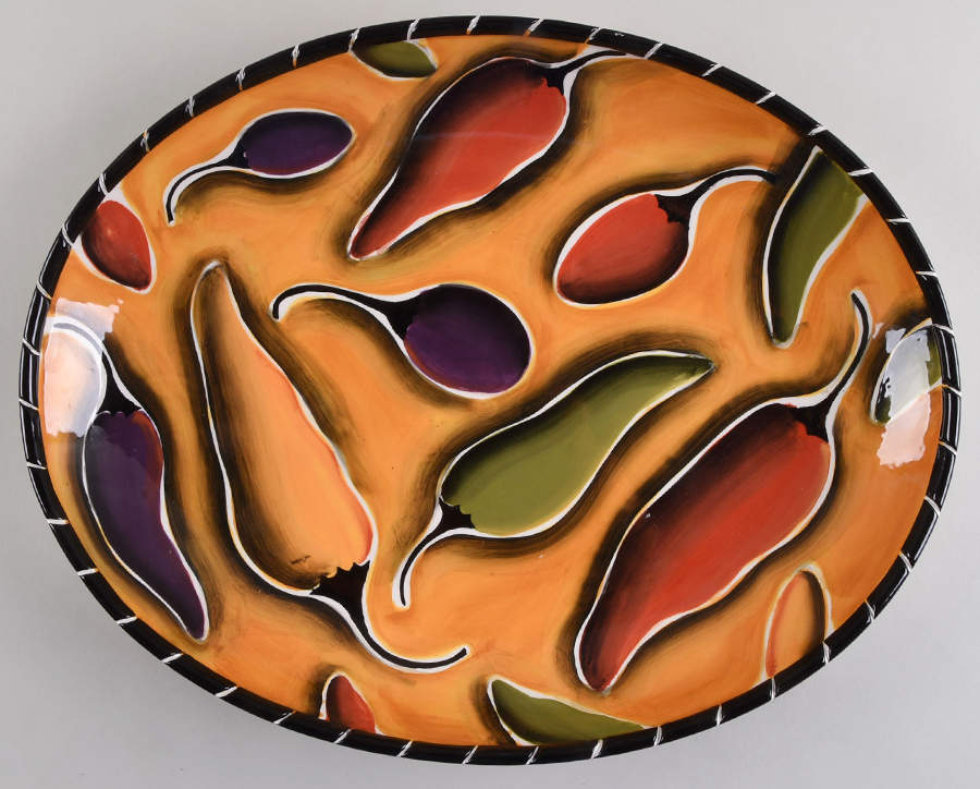 Cayenne 18" Oval Serving Platter by Clay Art-1