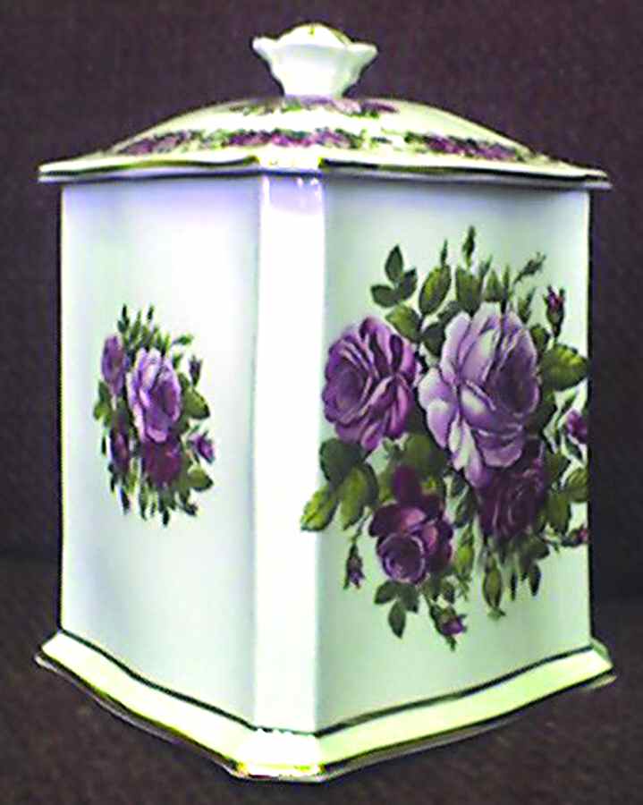 CDT9 Tea Caddy & Lid by Crown Dorset-1