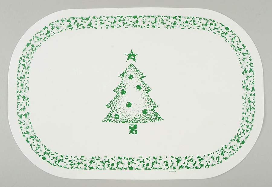 Sponge Christmas Tree Vinyl Placemat by Corning Corelle-1
