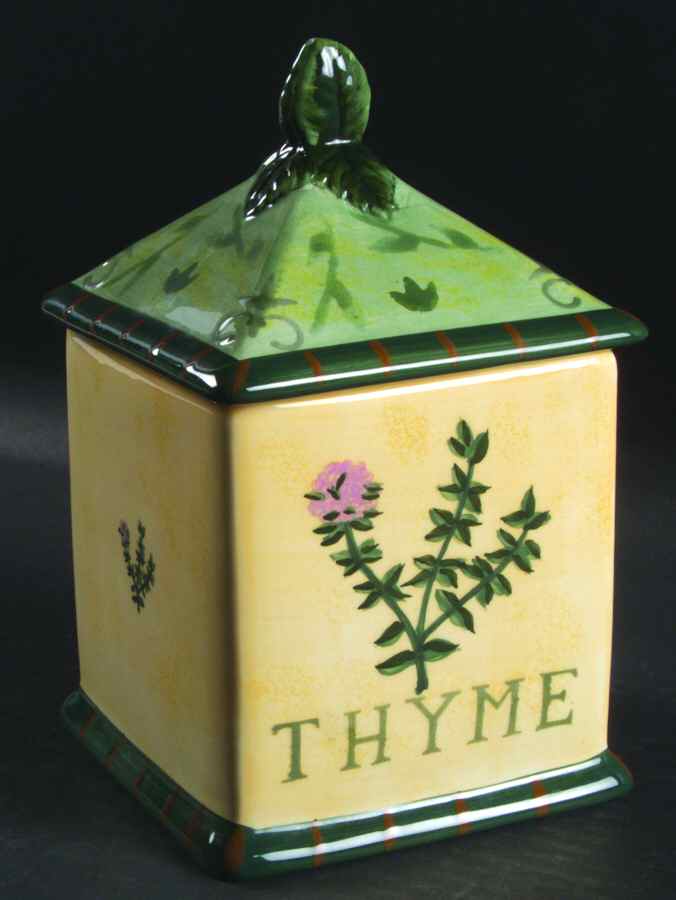 Culinary Herbs Small Square Canister & Lid by Certified International-1