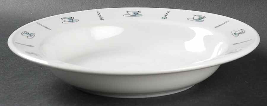 Coffee Shop Rim Soup Bowl by Crate & Barrel-1
