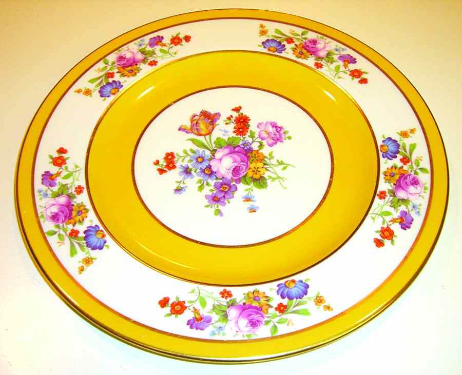 S149 Yellow Dinner Plate by Coxon Belleek-1