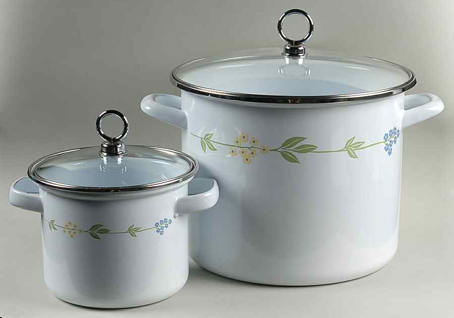 Secret Garden (Corelle) (4 Piece) Metal Stockpot Set (1.5qt & 8qt) by Corning Corelle-1