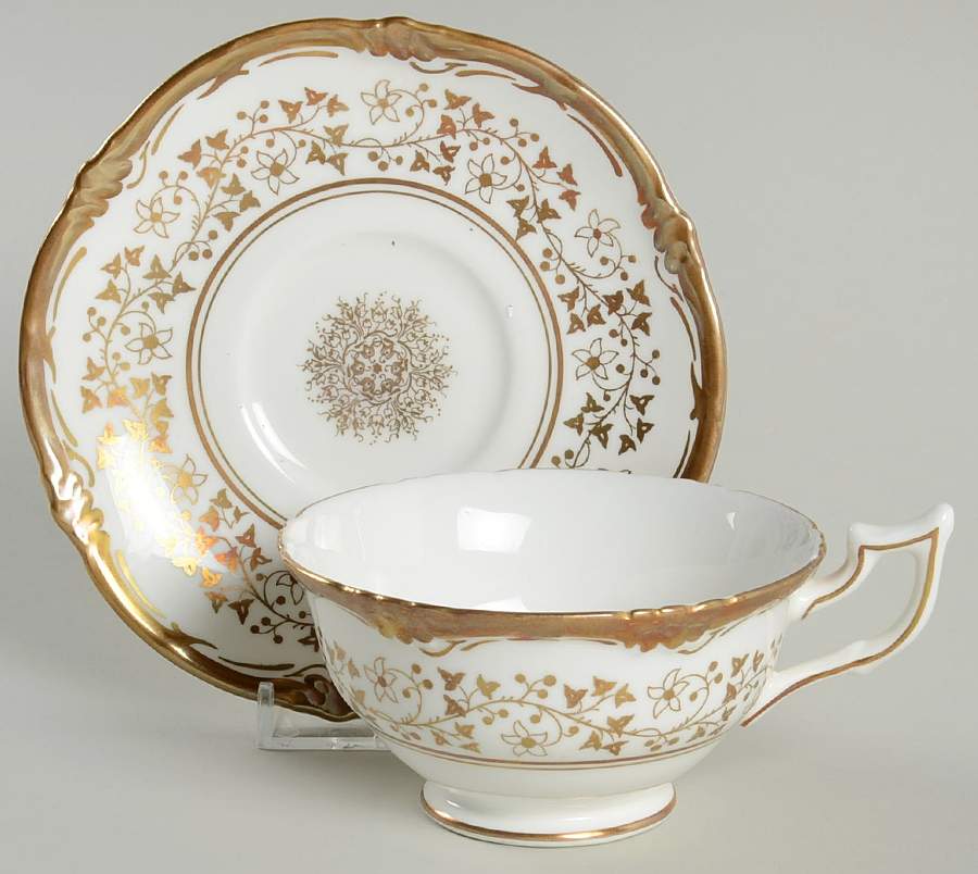 COA135 Footed Cup & Saucer Set by Coalport-1