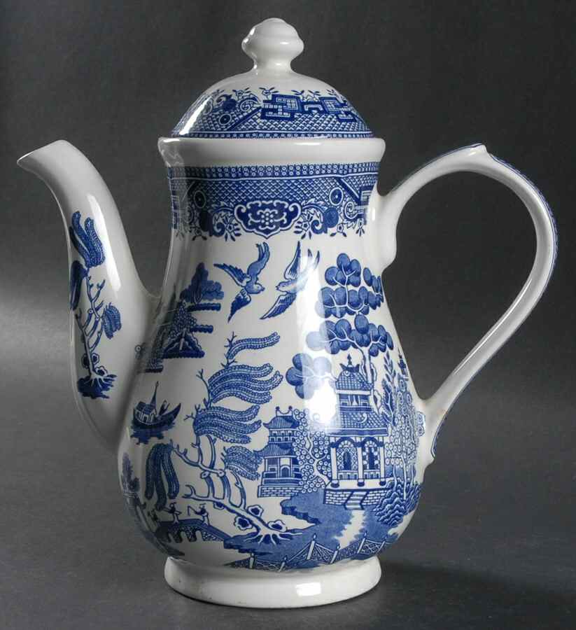 Willow Blue (Japan) Coffee Pot & Lid by Churchill-1