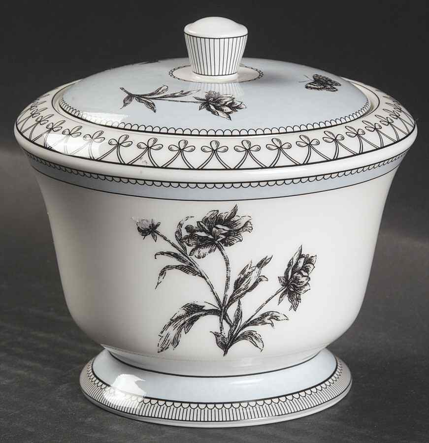 Tuilleries (Blue) Sugar Bowl & Lid by Charter Club-1