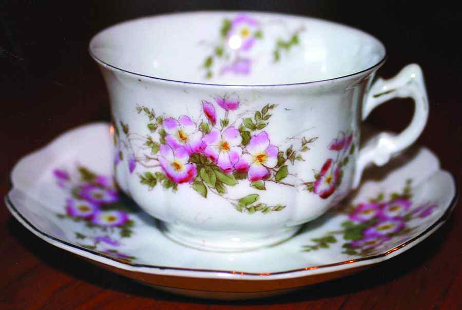 CAR147 Footed Cup & Saucer Set by Carlsbad-1