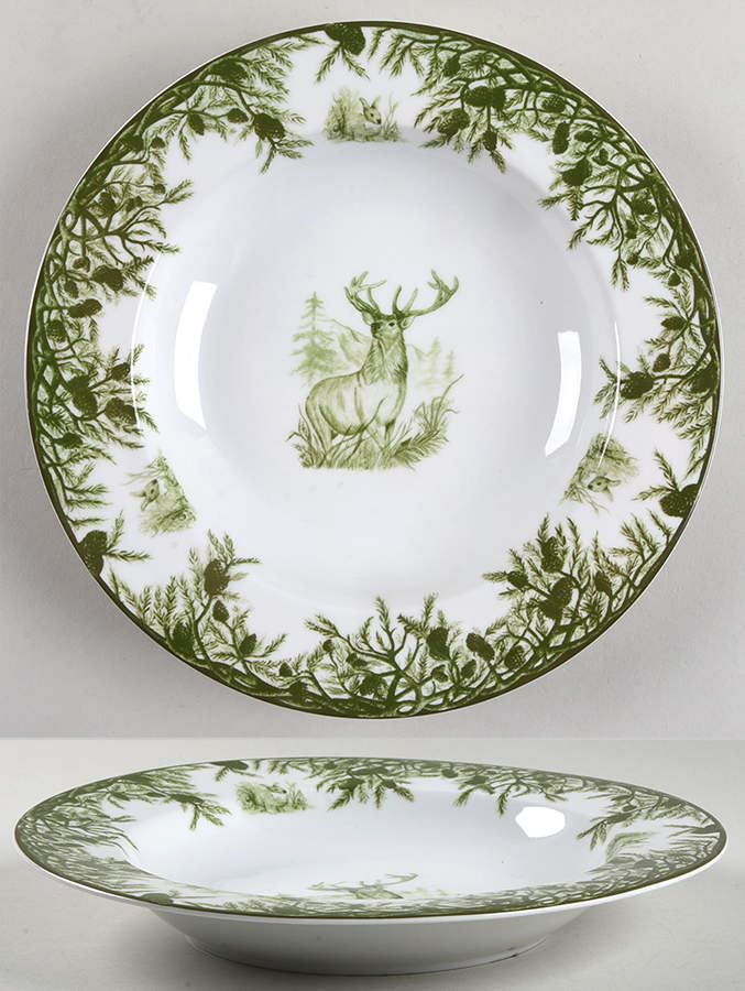 Forest Large Rim Soup Bowl by C E Corey-1