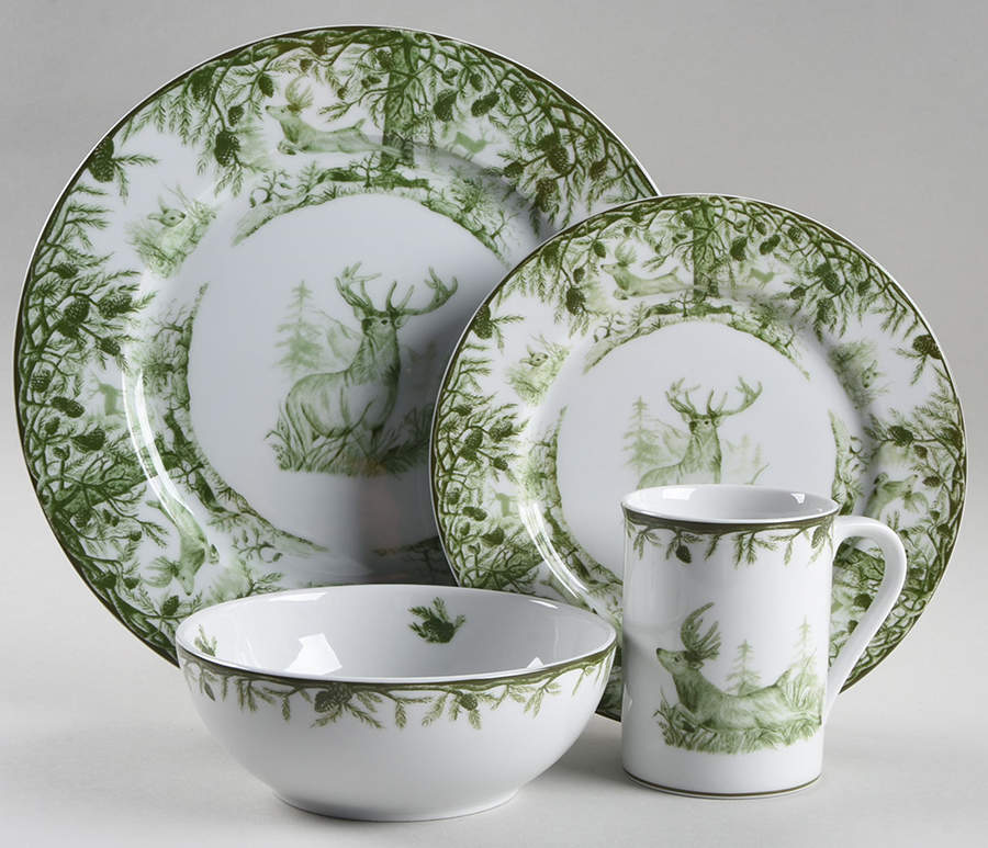 Forest 4 Piece Place Setting by C E Corey-1