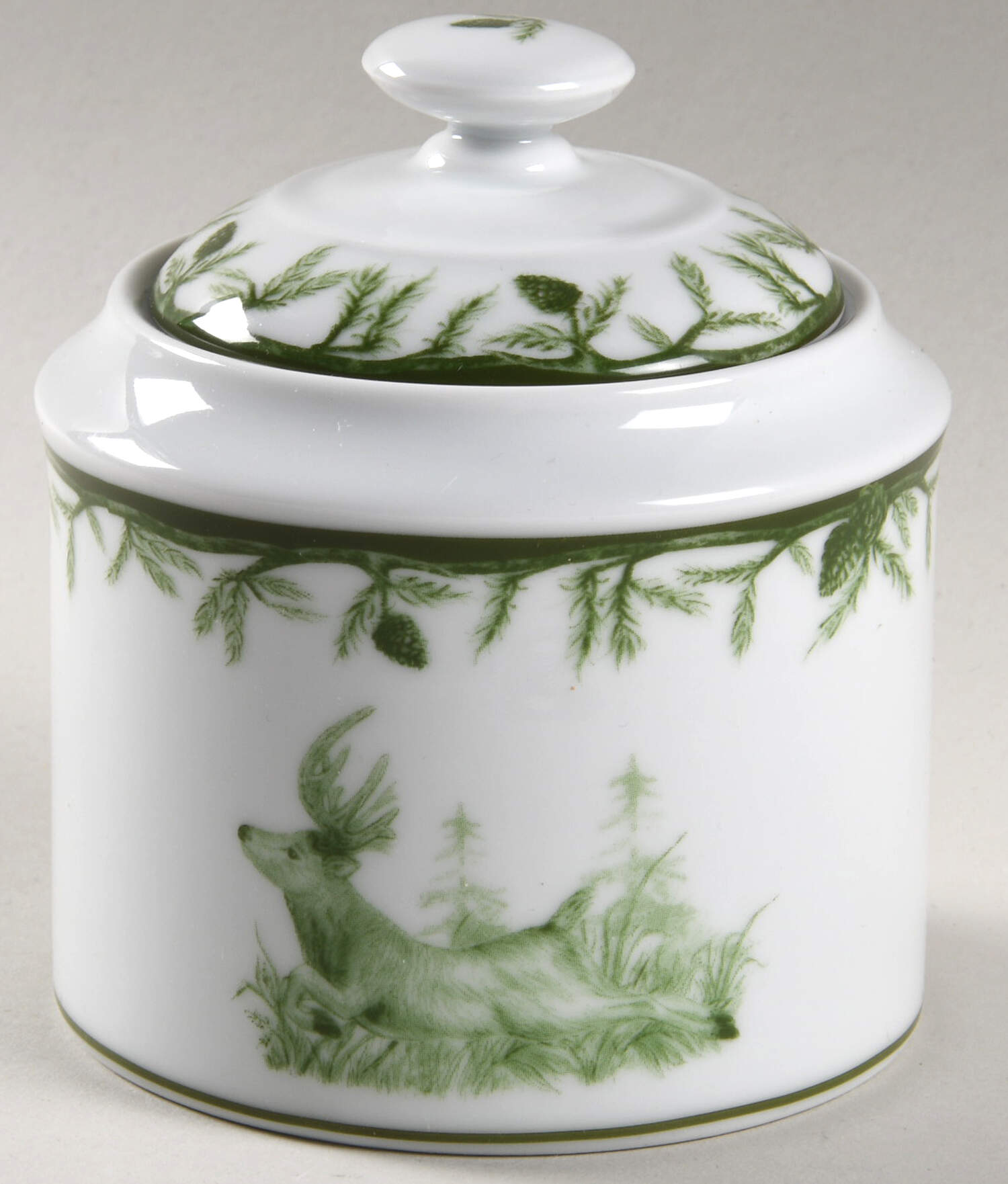 Forest Sugar Bowl & Lid by C E Corey-1