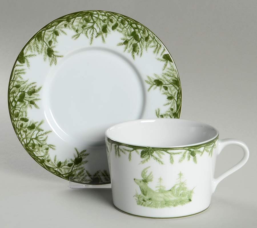 Forest Flat Cup & Saucer Set by C E Corey-1