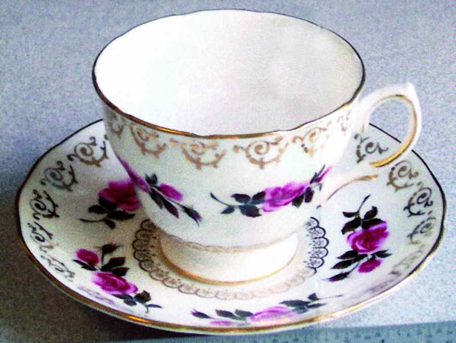 8245 Footed Cup & Saucer Set by Colclough-1