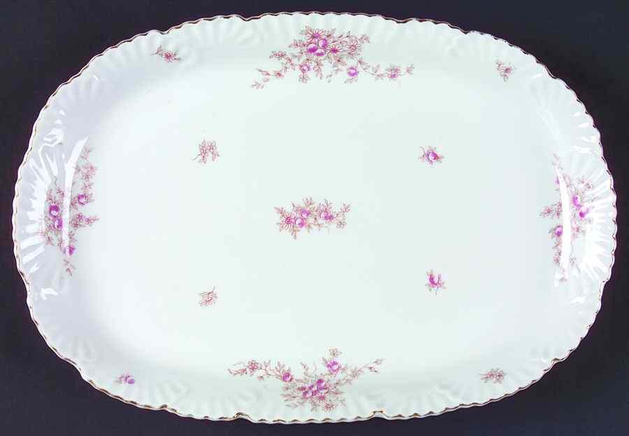 CAR150 (Scalloped) 13" Oval Serving Platter by Carlsbad-1