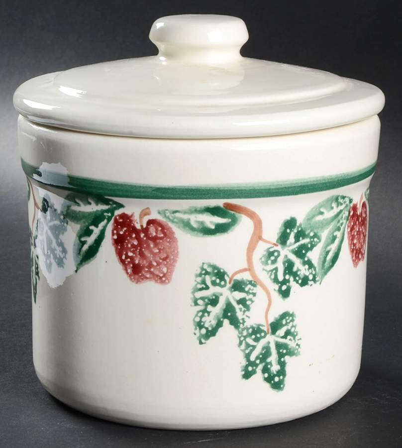Apple & Ivy Small Canister & Lid by Crock Shop-1
