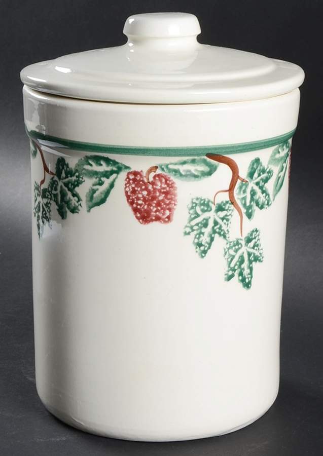 Apple & Ivy Large Canister & Lid by Crock Shop-1