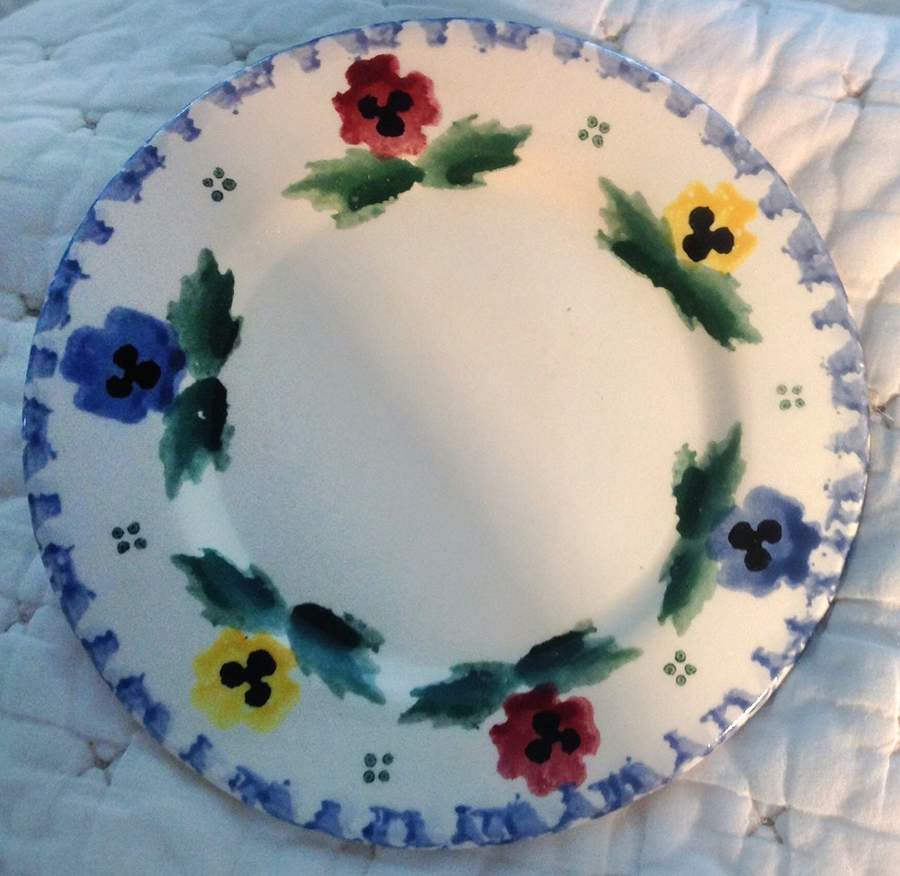Pansy Blue Salad Plate by Crock Shop-1
