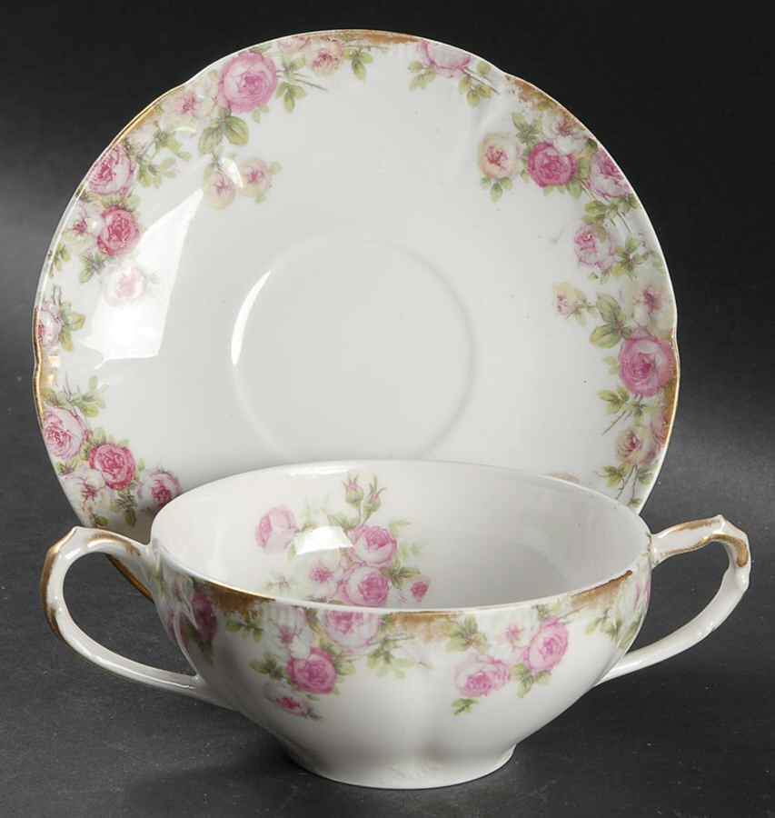 Head 117 Flat Bouillon Cup & Saucer by Charles Field Haviland-1