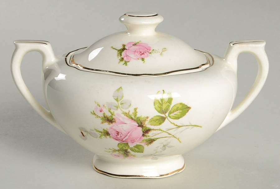Rose Bouquet Sugar Bowl & Lid by Canonsburg-1