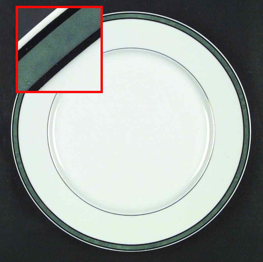 Rubanea Vert Accent Dinner Plate by Christofle-1