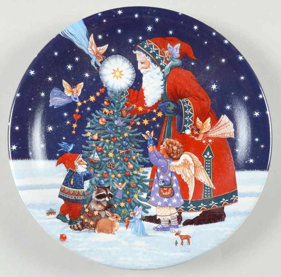 Starlight Santa Dessert/Pie Plate by Certified International-1
