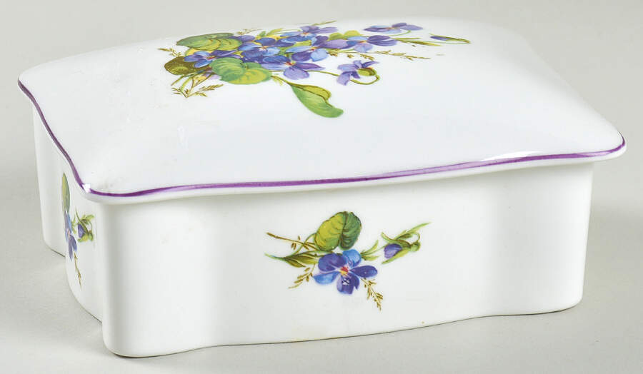 CRS134 Cigarette Box & Lid by Crown Staffordshire-1