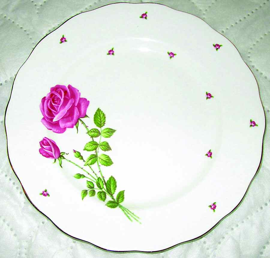 Regal Rose Dinner Plate by Colclough-1