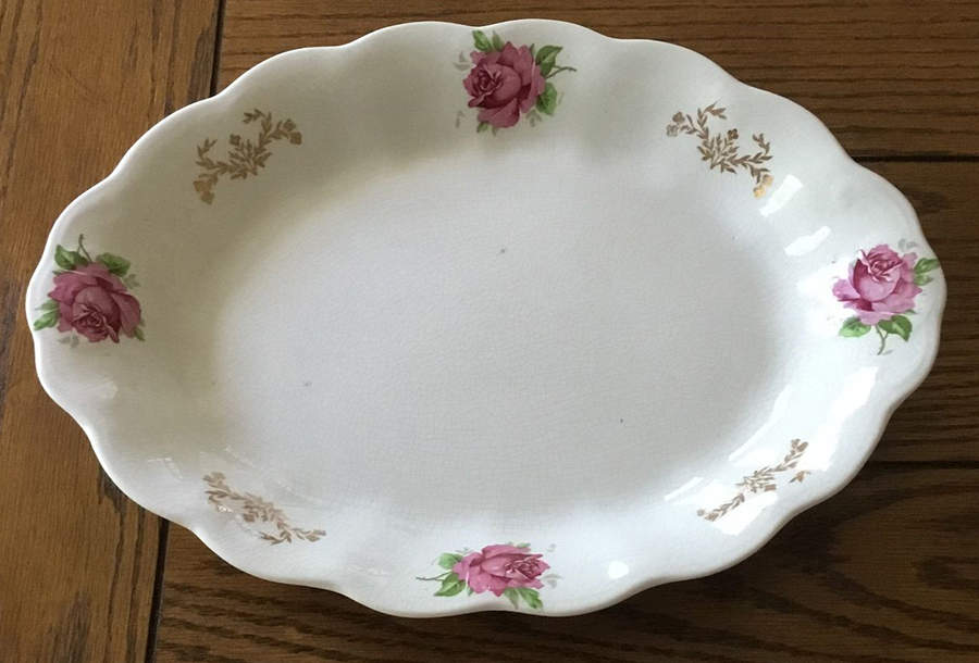 CRO294 13" Oval Serving Platter by Crooksville-1