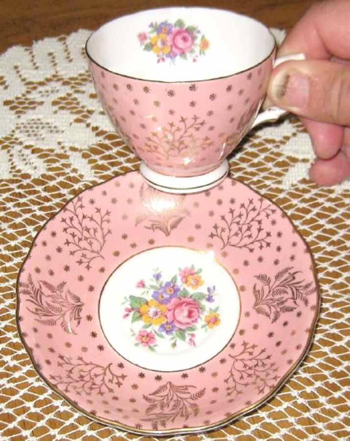 7738 Footed Cup & Saucer Set by Colclough-1