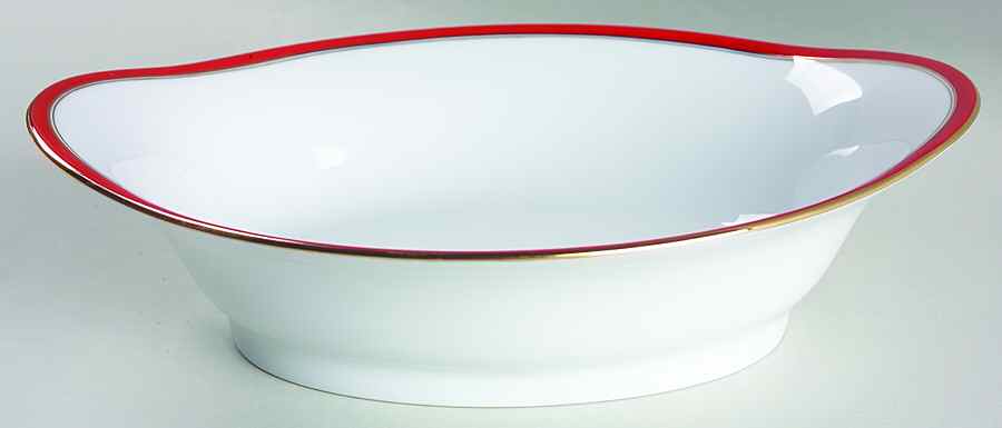 Ambassade Vermillion 9" Oval Vegetable Bowl by Charles Field Haviland-1