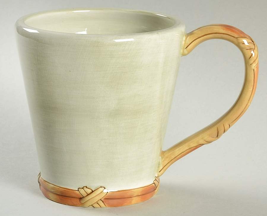 Rattan Rim Sage Mug by Clay Art-1