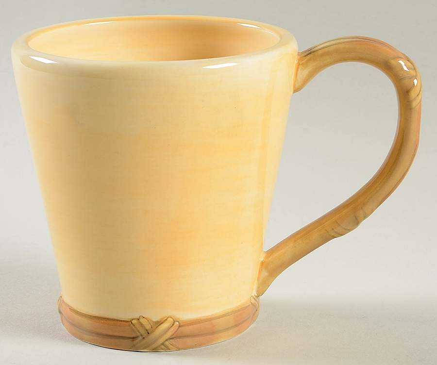 Rattan Rim Butter Mug by Clay Art-1