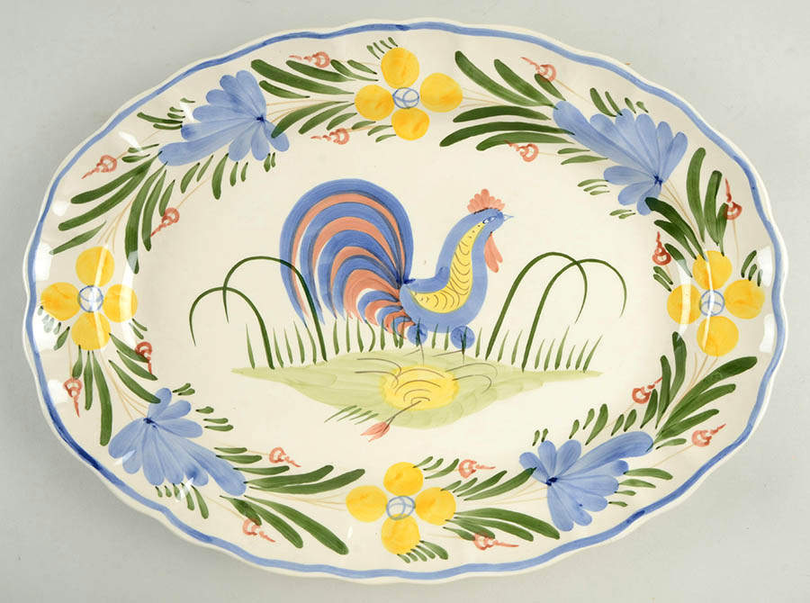 Chanticleer 14" Oval Serving Platter by Cooley Collection-1