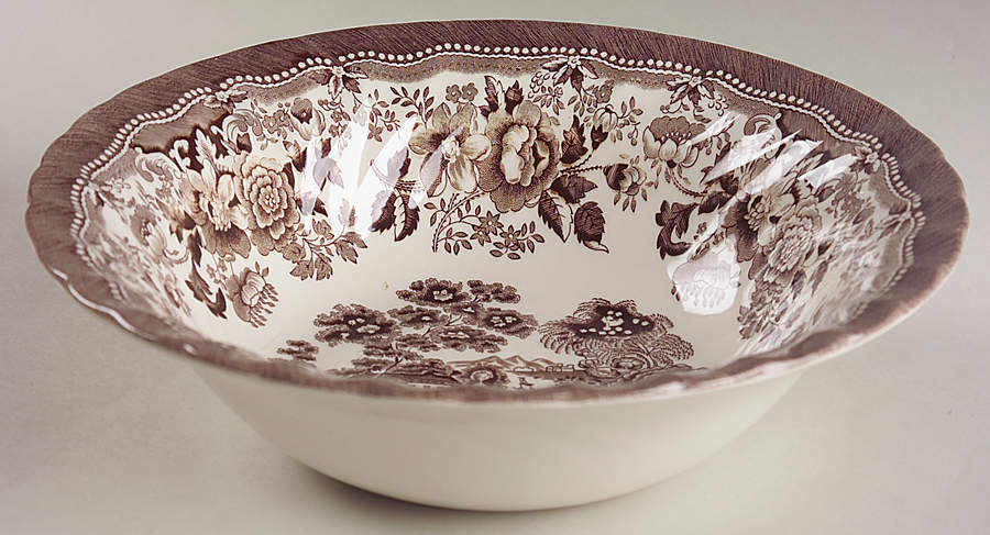 Tonquin Brown 9" Round Vegetable Bowl by Churchill-1
