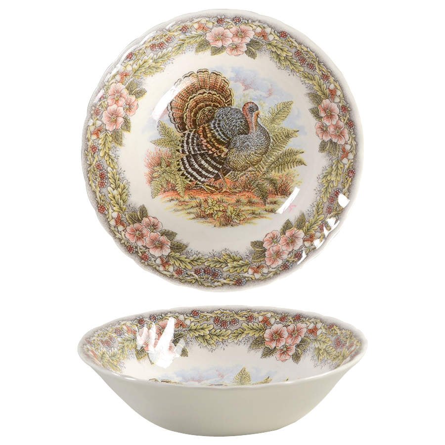 Thanksgiving Multicolor (Non-England) Coupe Cereal Bowl by Churchill-1