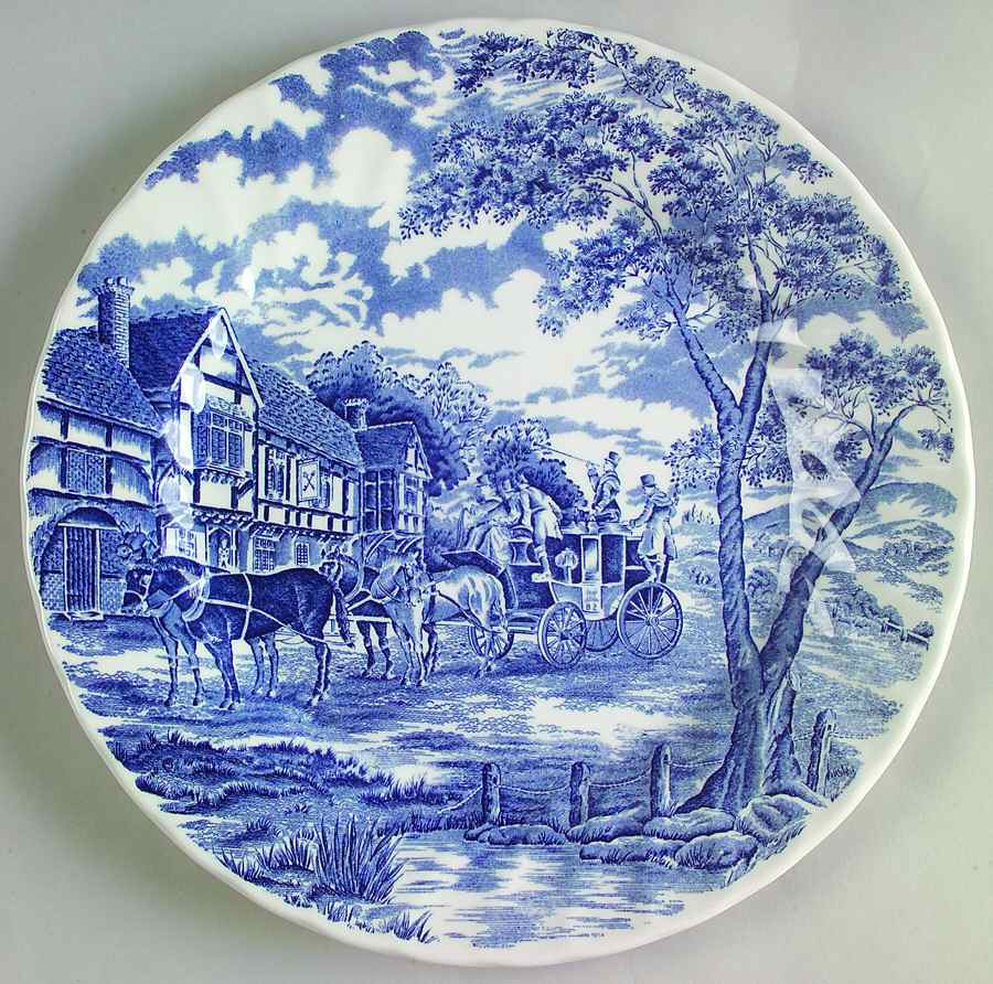 Royal Mail Blue (Colombia) Dinner Plate by Churchill-1