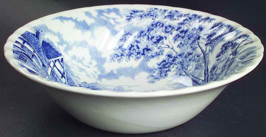 Royal Mail Blue (Colombia) 9" Round Vegetable Bowl by Churchill-1