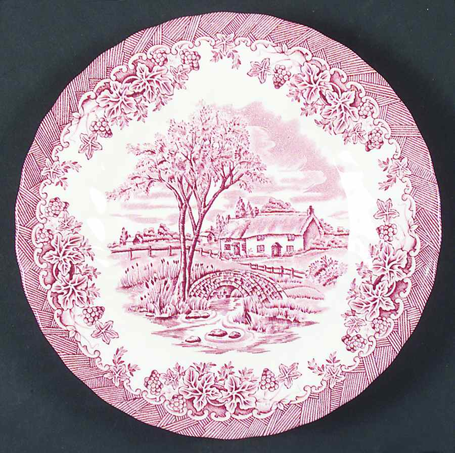The Brook Pink (Columbia, Malaysia) Salad/Dessert Plate by Churchill-1