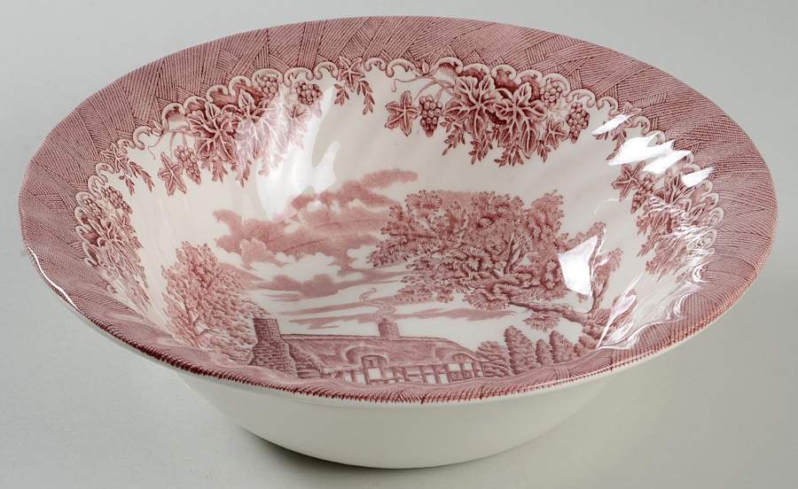 The Brook Pink (Columbia, Malaysia) 9" Round Vegetable Bowl by Churchill-1