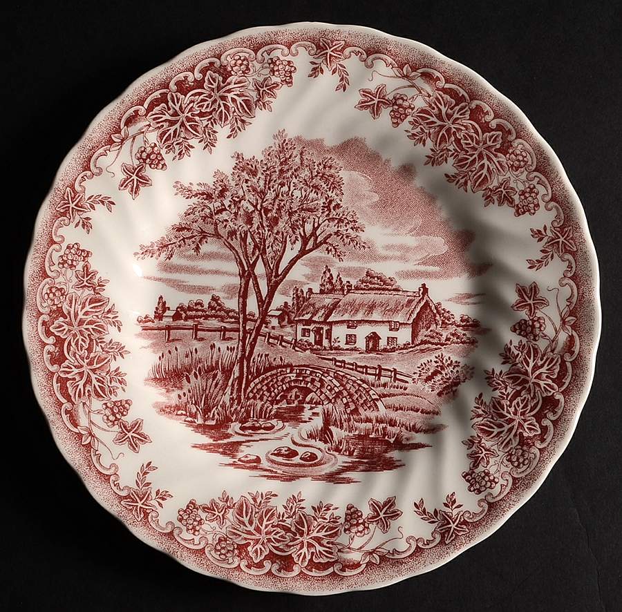The Brook Pink (Columbia, Malaysia) Salad/Dessert Plate by Churchill-1
