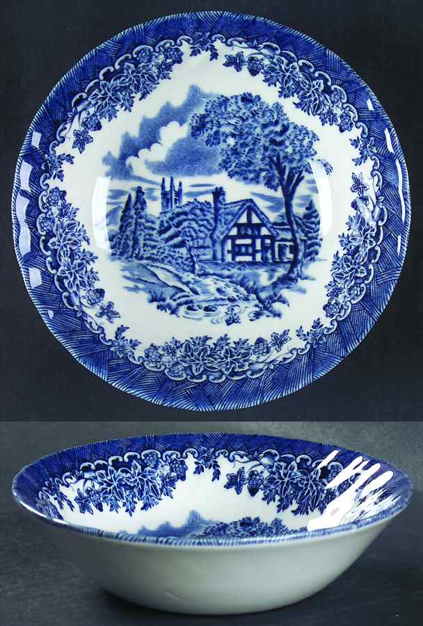 The Brook Blue (Columbia, Malaysia) Coupe Cereal Bowl by Churchill-1