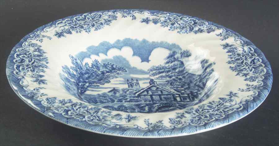 The Brook Blue (Columbia, Malaysia) Rim Soup Bowl by Churchill-1