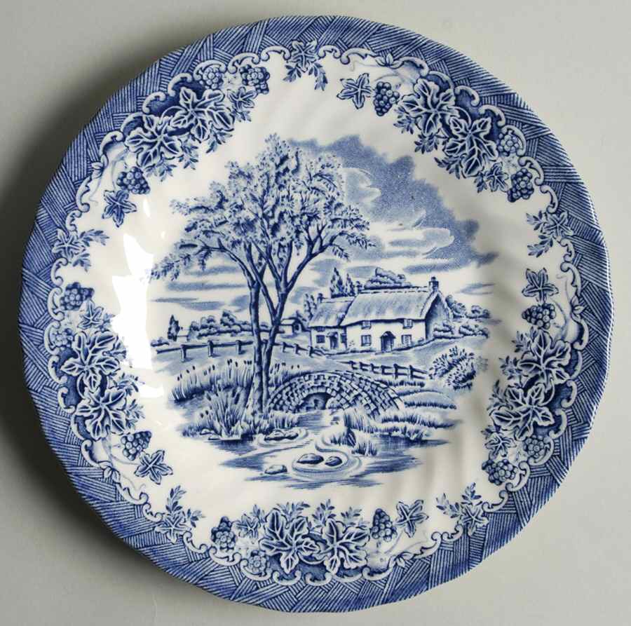 The Brook Blue (Columbia, Malaysia) Salad/Dessert Plate by Churchill-1