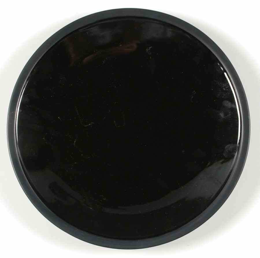 Domino Black Dinner Plate by Crate & Barrel-1