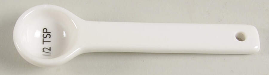 Aspen (Essential) 1/2 Teaspoon Ceramic Measuring Spoon by Crate & Barrel-1