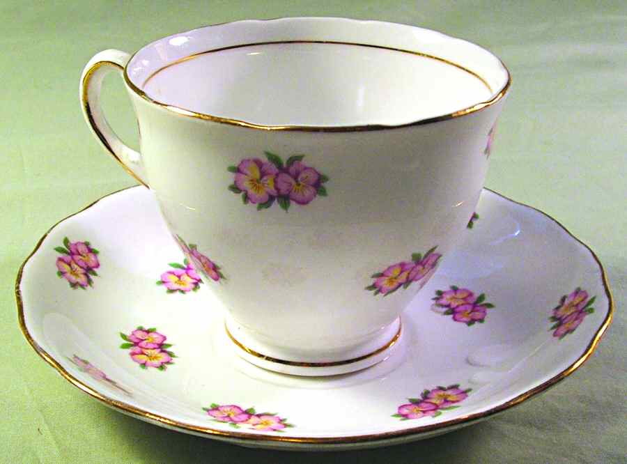 6756 Footed Cup & Saucer Set by Colclough-1