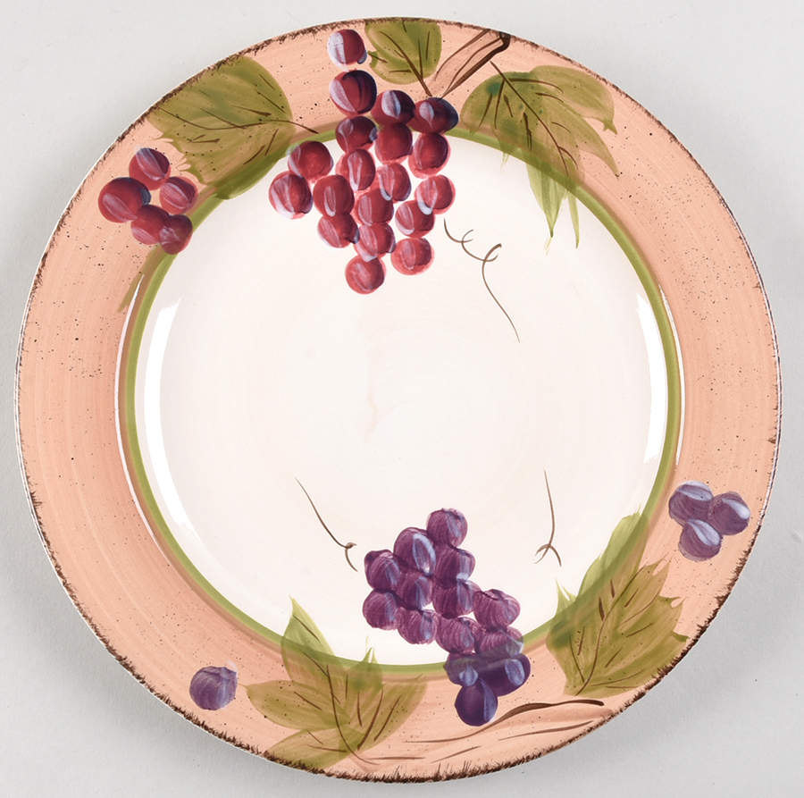 Vintage Fruit Luncheon Plate by Canterbury Potteries-1