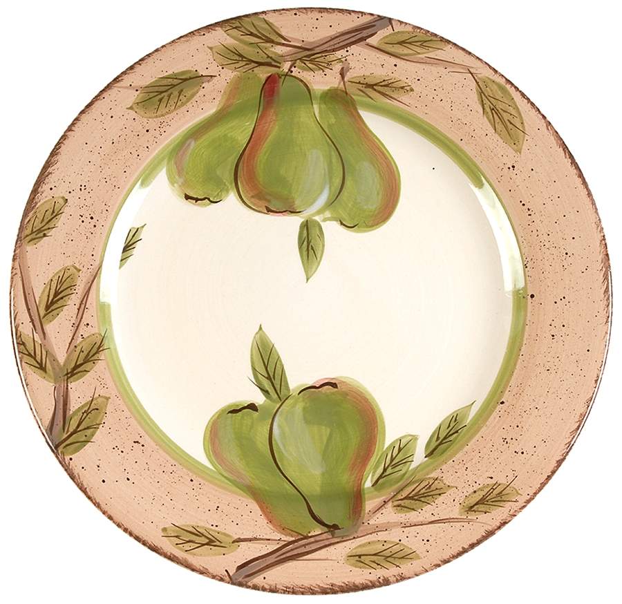 Vintage Fruit Dessert/Pie Plate by Canterbury Potteries-1