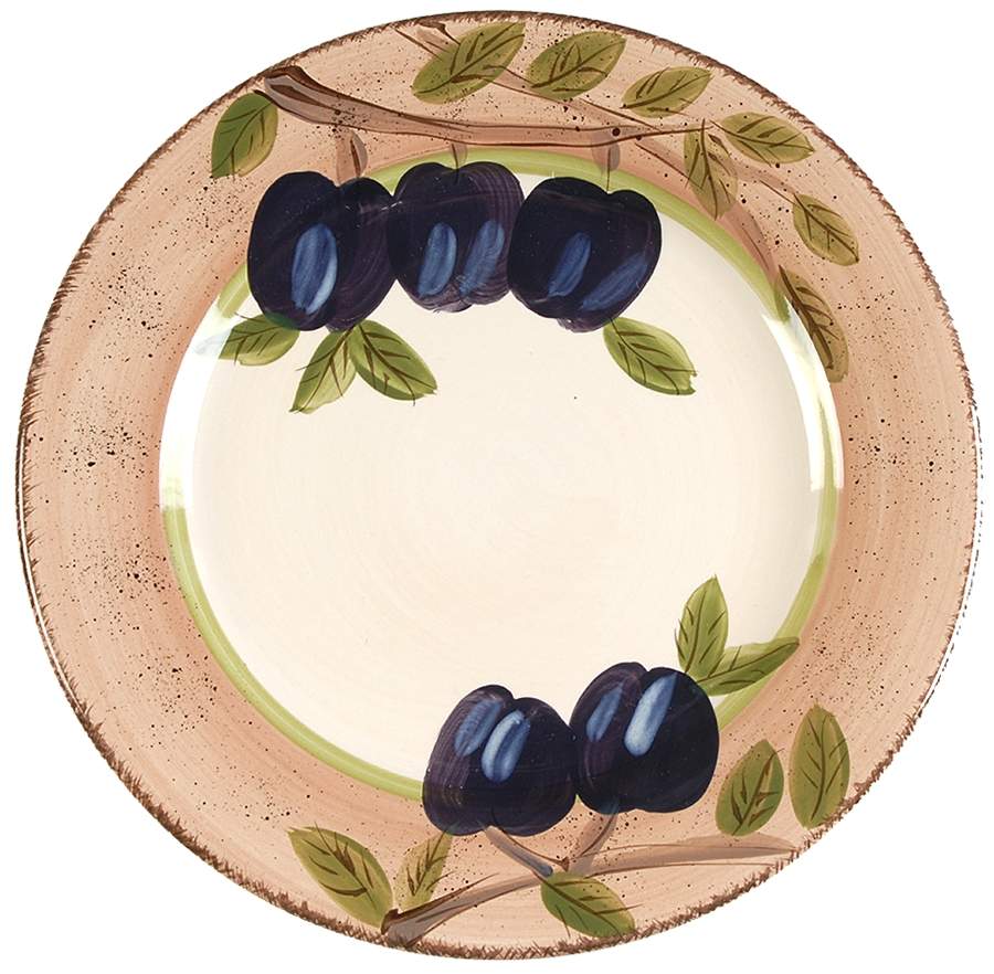 Vintage Fruit Dessert/Pie Plate by Canterbury Potteries-1