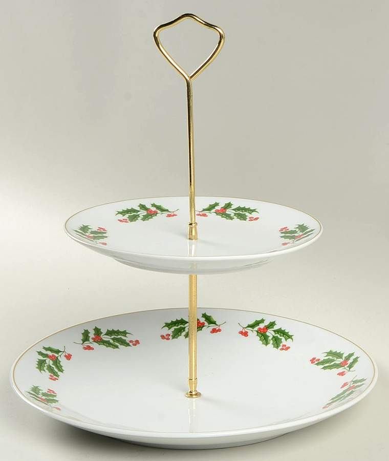 CX324 2 Tiered Serving Tray (Dinner & Salad Plate) by China (Made in China)-1