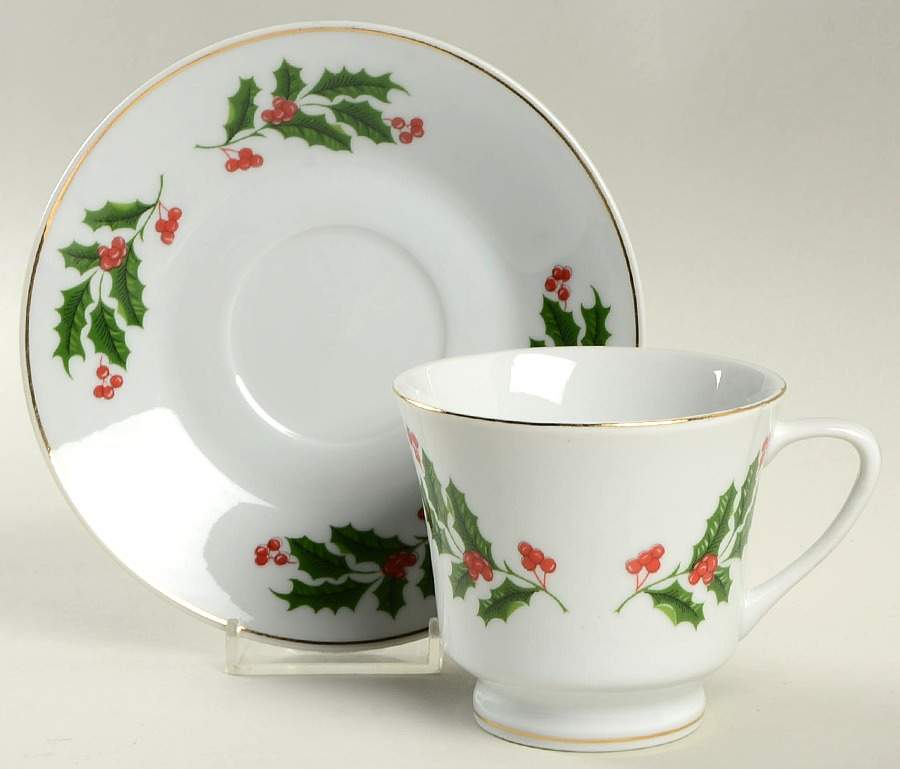 CX324 Footed Cup & Saucer Set by China (Made in China)-1